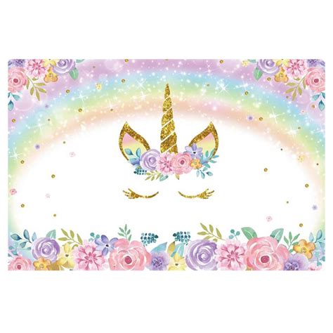Unicorn Party Backdrop Unicorn Poster Unicorn710 Unicorn Birthday ...
