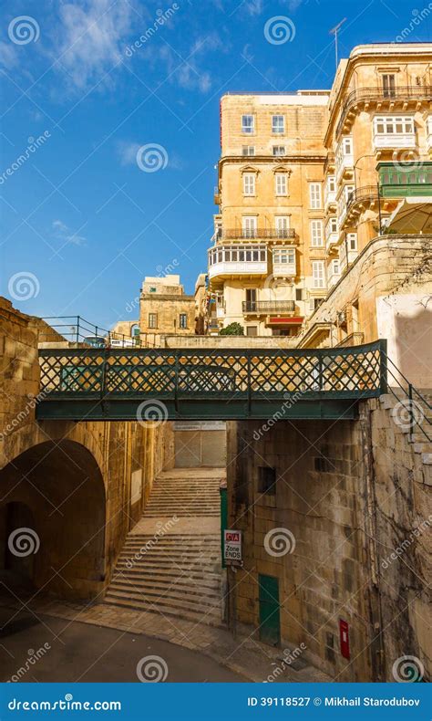 Maltese Architecture in Valletta, Malta Stock Image - Image of malta ...