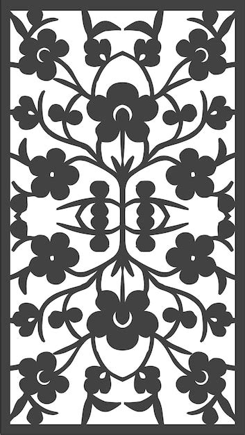 Premium Vector | Cnc cutting pattern file for home decoration made of wood, iron, plastic...