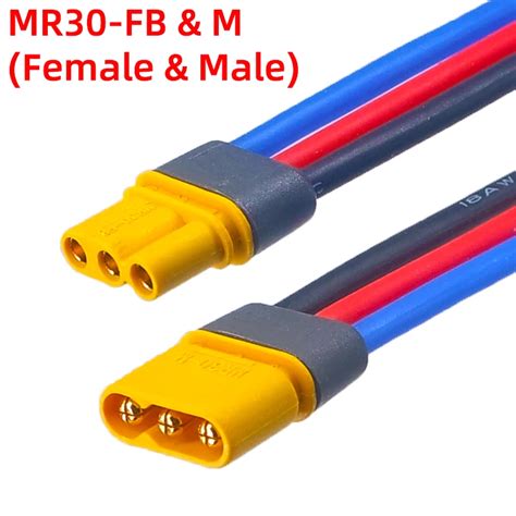 Amass MR30 Cable Connector Male Female MR30 FB M 3Pin Plug With Sheath