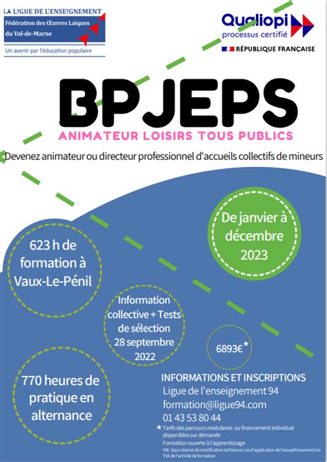 Bpjeps Animateur Loisirs Tous Publics La Ligue De L Enseignement De