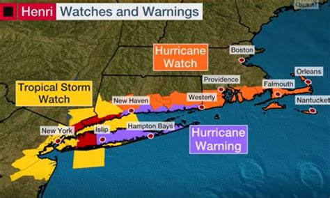 Storm Henri Path Map Where Will The Hurricane Hit In The Us The Us Sun