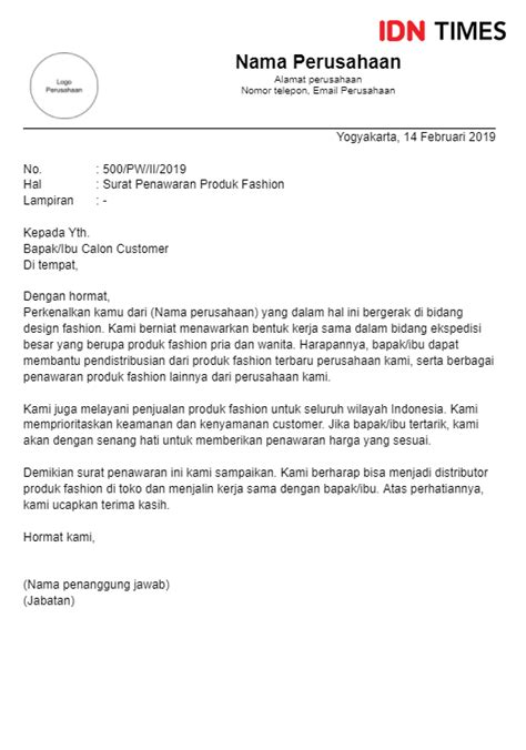 7 Contoh Surat Penawaran Barang Yang Baik Dan Benar