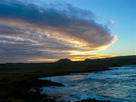 Easter Island Coastline Easter Island Coast Rocks Ocean Stock Photo