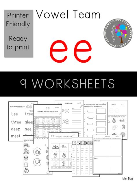 Ee Phonics Worksheets Teacha