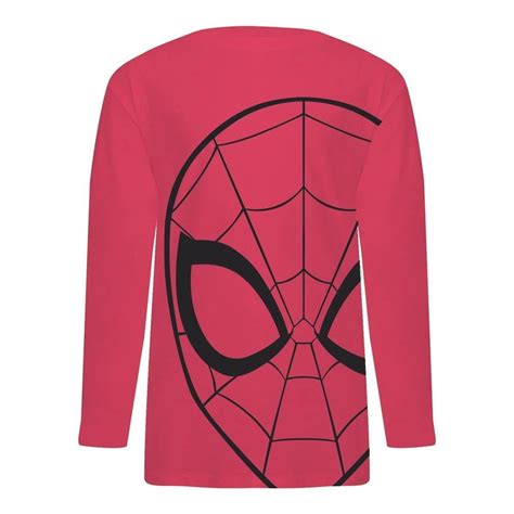 Playera Spiderman Talla 8 Manga Corta Estampado Rostro Gigante Rojo