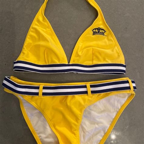 Corona Swim Corona Piece Yellow And Blue Bikini Set Size Medium Poshmark