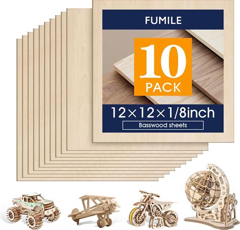 12 Pack Basswood Sheets 12 X 12 X 1 8 Inch 3mm Basswood For Laser Cutting 3mm