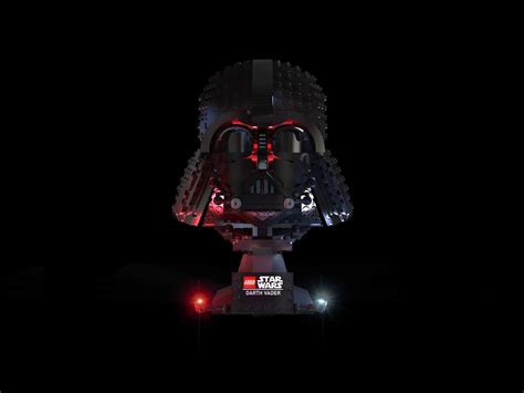 This Lego Light Kit Illuminates Darth Vaders Helmet