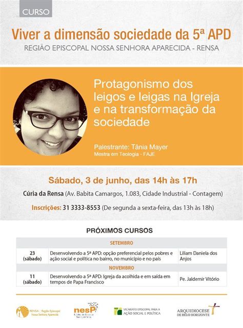 Rensa promove encontro de reflexão do curso Igreja e Sociedade 3 de