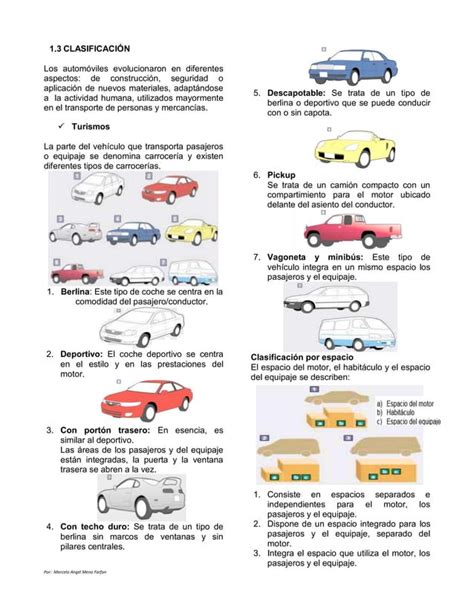 Evoluci N Del Autom Vil Y Su Clasificacion Pdf