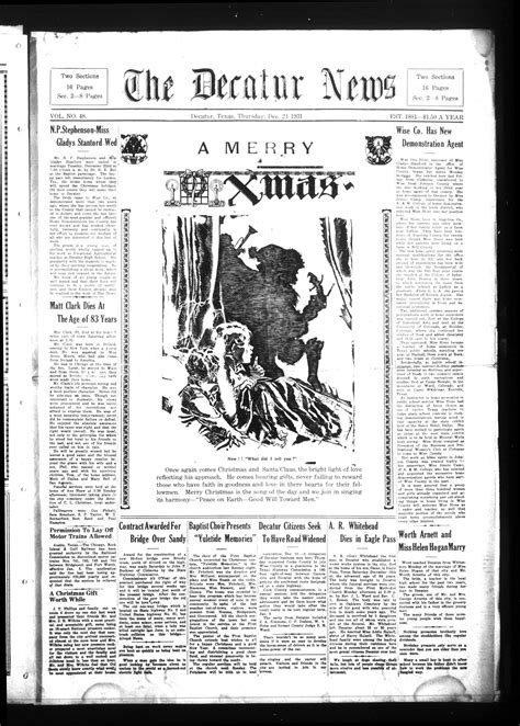 The Decatur News (Decatur, Tex.), Vol. 50, No. 48, Ed. 1 Thursday