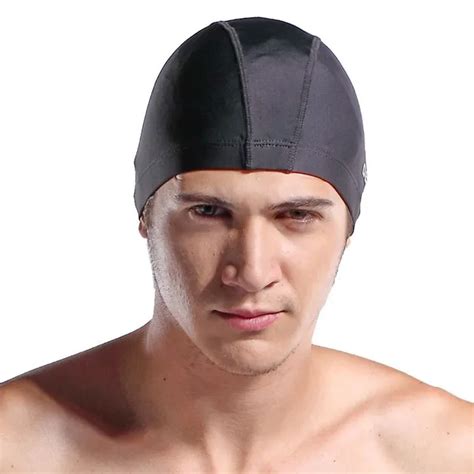 Desmiit Swimming Cap Men Swim Hat Pool Bathing Cap Spandex Beach