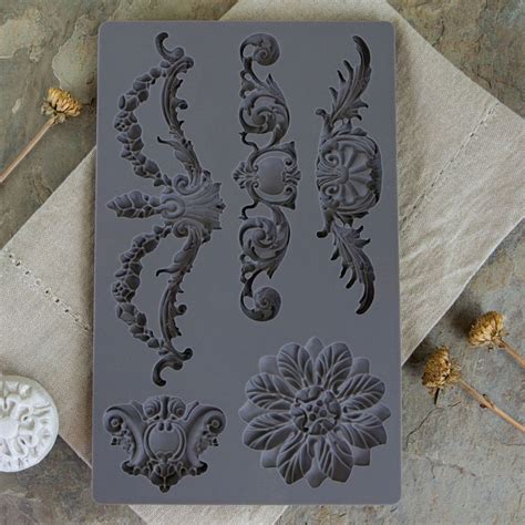 Prima Iron Orchid Designs Baroque 3 Vintage Art Decor Mould Iron