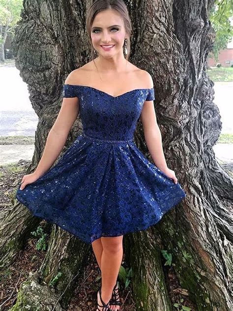 Royal Blue Off Shoulder Lace Homecoming Dresses 180815 Homecoming Dresses Short Lace