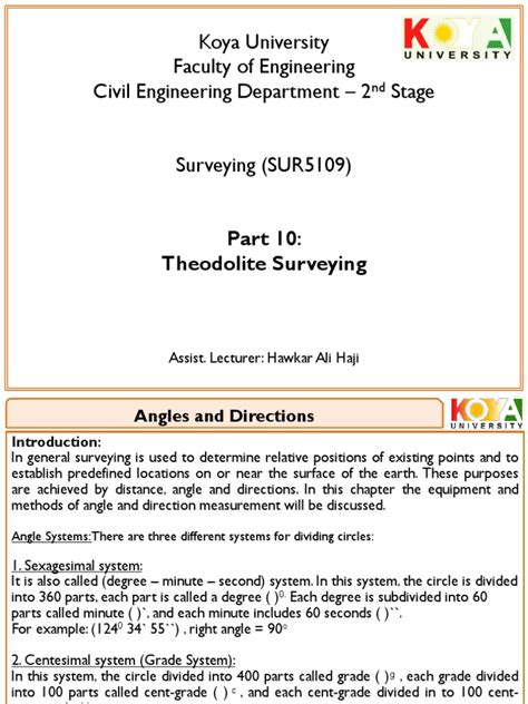 Part 10, Theodolite Surveying | PDF | Surveying | Elementary Geometry