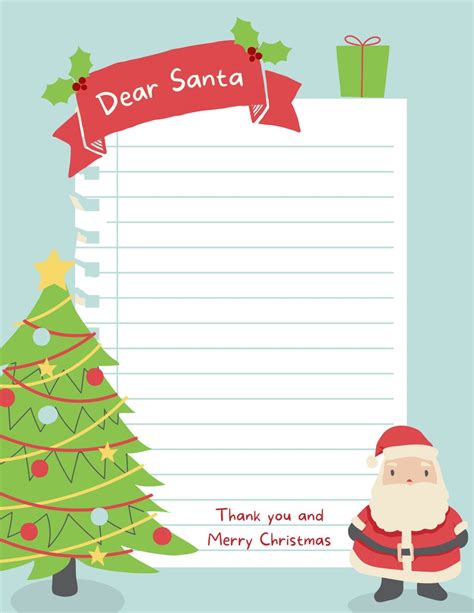 Kids Letter to Santa Beautiful Template - Etsy