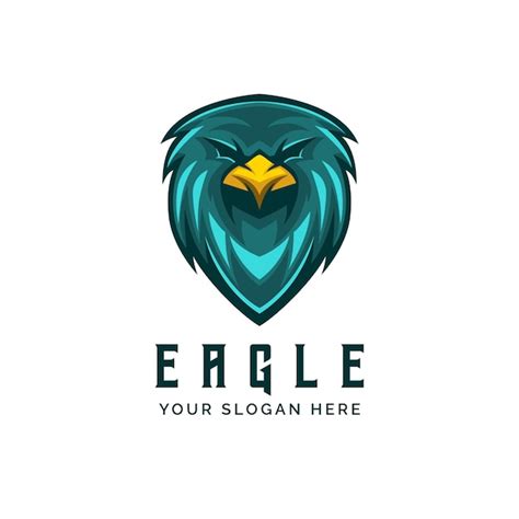 Adler Kopf Logo Design Vektor Illustration Vorlage Premium Vektor