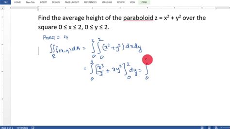 Multiple Integrals Problems Youtube