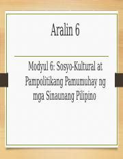 Ap Qtr Week Pptx Aralin Modyul Sosyo Kultural At