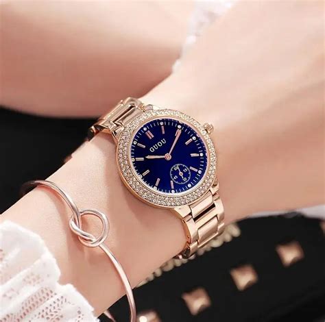 2017 Brand Women Dress Watches Rhinestone Rose Gold Fashion Watch