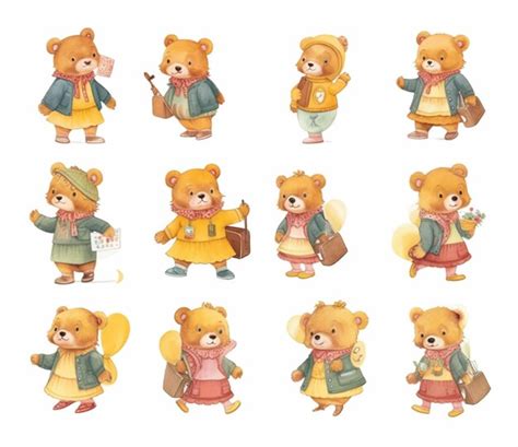 Premium AI Image There Are Many Different Pictures Of A Teddy Bear