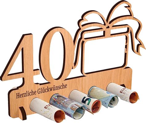 Amazon De 40 Geburtstag Geldgeschenk Holz Geschenk Zum 60