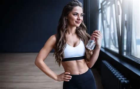 Обои model brunette fitness на телефон и рабочий стол раздел девушки разрешение 5472x3648