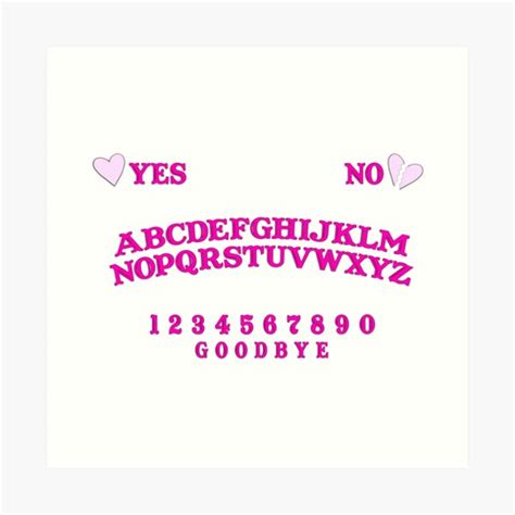 Cute Pink Ouija Board Art Print For Sale By Babejpg Redbubble