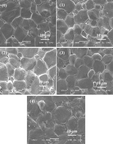 Sem Micrographs Of The Surface Of Bczt Ceramics X