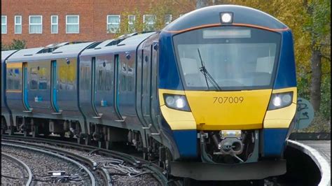 Southeastern Class 707s 707009 707027 Arrives At Elmers End For