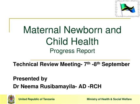 Ppt Maternal Newborn And Child Health Progress Report Powerpoint