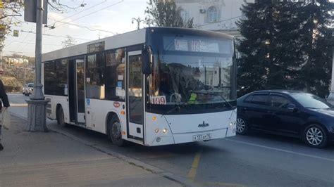 Севастопольский автобус Маз 206 с мотрса Кошкина до пл.Суворова 17 ...