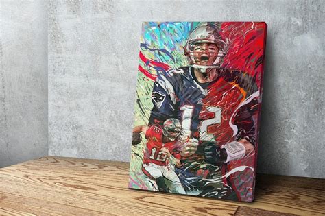 Tom Brady Sports Wall Art Canvas Man Cave Gift Tampa Bay Buccaneers New