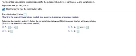 Solved Find The Critical Value S And Rejection Region S Chegg