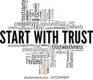 Start Trust Word Cloud Conceptual Design Stock Vector Royalty Free