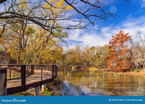 Beautiful Fall Color Of The Martin Park Nature Center Stock Photo