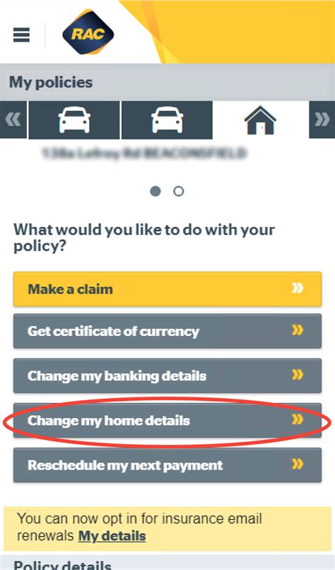 How To Update Your Rac Home Insurance Policy Details Rac Wa
