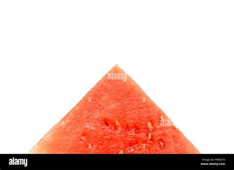 Slice Of Watermelon With A Triangle Shaped Stock Photo Alamy