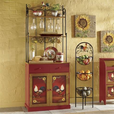 Red Rooster Bakers Rack From Through The Country Door® Rooster