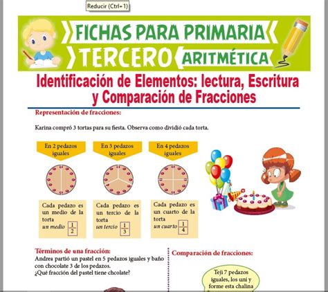 Representación De Fracciones Para Tercero De Primaria 2025