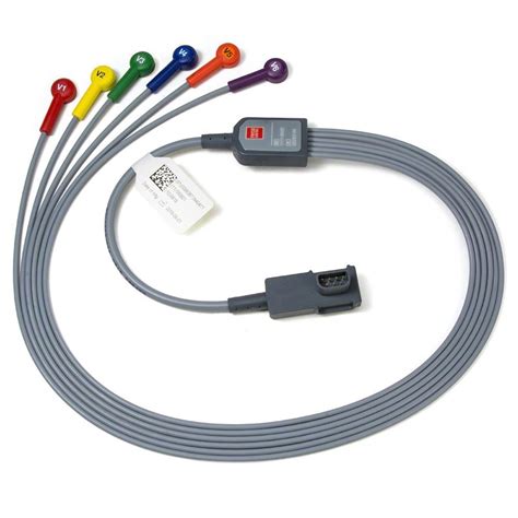 Ecg Cable 12 Lead 6 Wire Precordial Aha For Lifepak 12 15 Penn