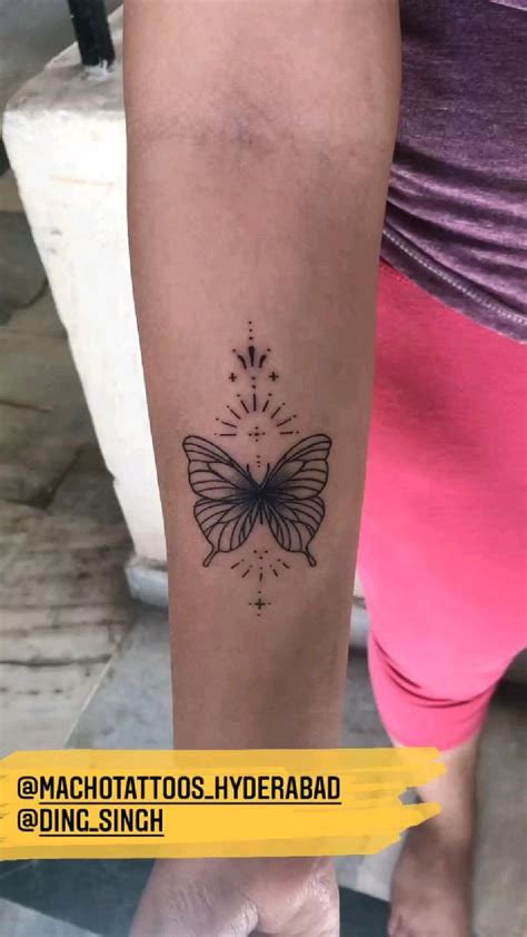 Butterfly Tattoo At Macho Tattoos Best Tattoo Studio In Hyderabad India