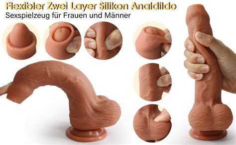 Realistischer Dildo Mit Nat Rlicher Vorhaut Weich Zwei Layer Silikon