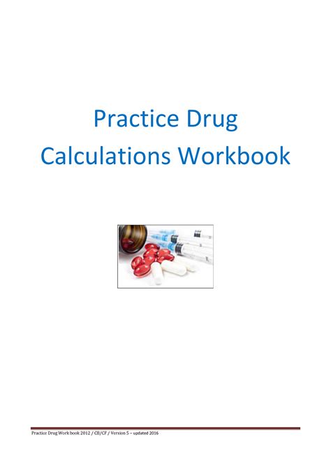 Drug Calculation Workbook Master Update 2016 Edited Practice Drug