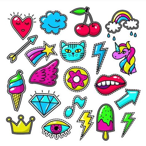 Doodle Decal Sticker Vector Free Download