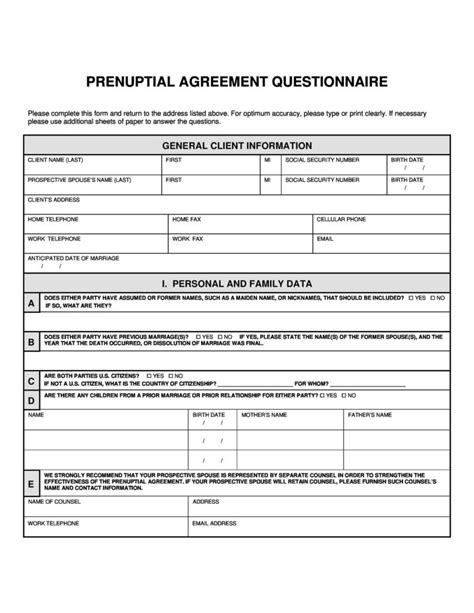 30 Simple Prenuptial Agreement Templates Prenup Examples