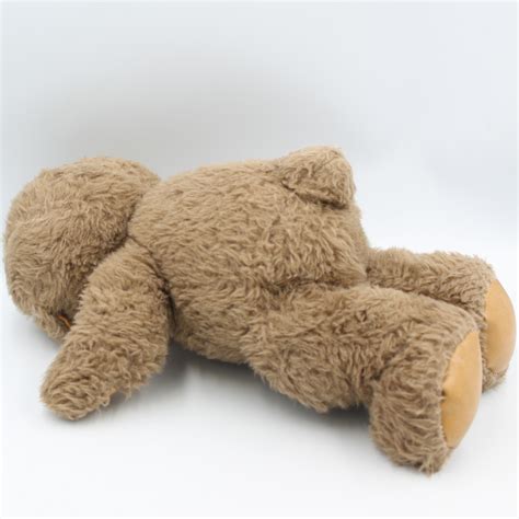 Ancienne Peluche Ours Marron Beige Nombrilou Ajena