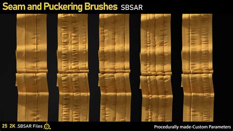 ArtStation - Seam and Puckering Brushes-Substance Painter | Brushes