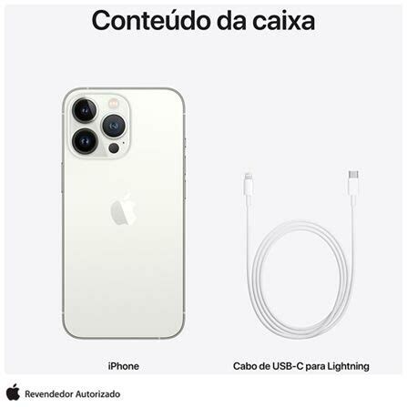 iPhone 13 Pro Max Apple 256GB Prateado Tela de 6 7 5G e Câmera Pro